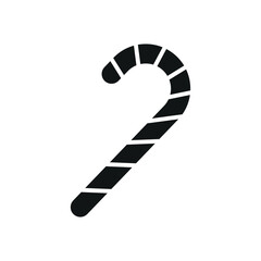 Candy cane icon features clean lines and elegance enhancing any digital concept