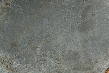 The background texture of the cement floor is gray