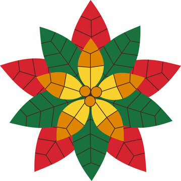 Christmas Flower Lantern Ornament - Philippine Parol Illustration