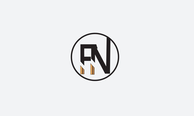 FN, FN , F , N , Abstract Letters Logo Monogram	