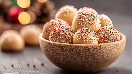 Make festive confetti cookies with red, green, and white sprinkles mixed into the dough for a fun and colorful treat