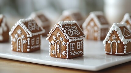 Make mini gingerbread house cookies, using icing as 'glue' for assembling bite-sized houses