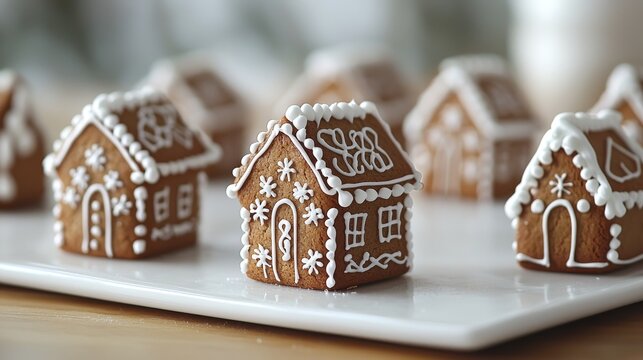 Make mini gingerbread house cookies, using icing as 'glue' for assembling bite-sized houses