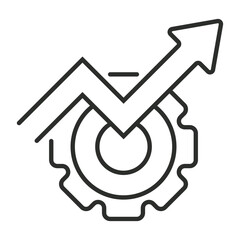 Work in progress outline icon, editable vector illustration and transparent graphic element. Isolated on white background