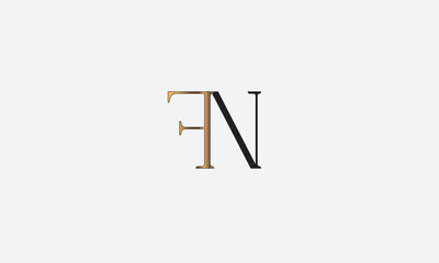 FN, FN , F , N , Abstract Letters Logo Monogram	