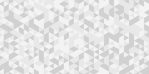 Seamless geometric pattern square shapes low polygon backdrop background. Abstract geometric wall tile and metal cube background triangle wallpaper. Gray and white polygonal background.