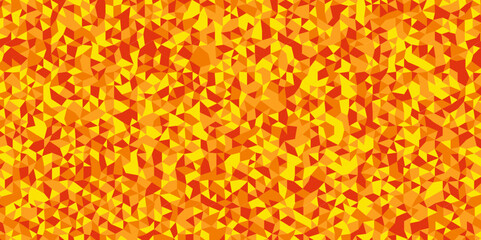 Seamless geometric pattern square shapes low polygon backdrop background. Abstract geometric wall tile and metal cube background triangle wallpaper. Orange and yellow polygonal background.