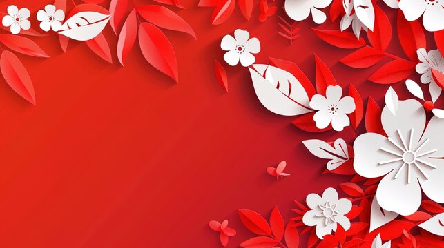 Paper Cutting Style Background - A creative and intricate design. The paper cutting technique creates a detailed and artistic backdrop.