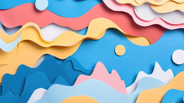 Paper Cutting Style Background - A creative and intricate design. The paper cutting technique creates a detailed and artistic backdrop.