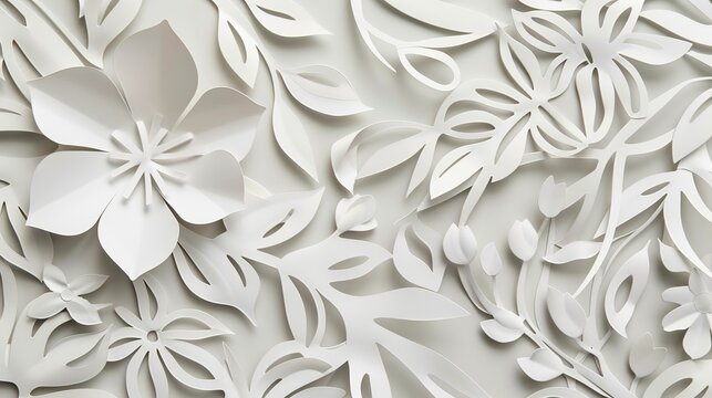 Paper Cutting Style Background - A creative and intricate design. The paper cutting technique creates a detailed and artistic backdrop.