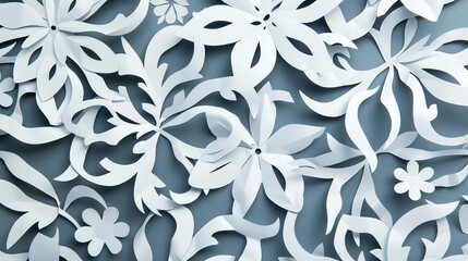 Paper Cutting Style Background - A creative and intricate design. The paper cutting technique creates a detailed and artistic backdrop.