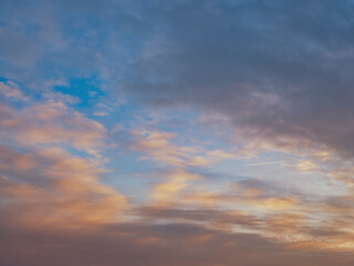 colorful and dramatic sunset clouds