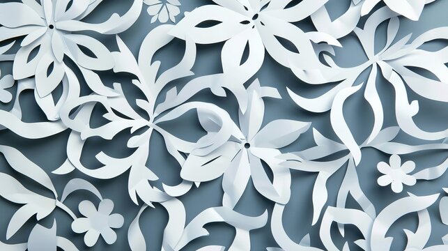Paper Cutting Style Background - A creative and intricate design. The paper cutting technique creates a detailed and artistic backdrop.