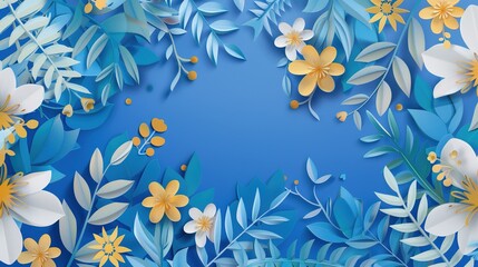 Paper Cutting Style Background - A creative and intricate design. The paper cutting technique creates a detailed and artistic backdrop.