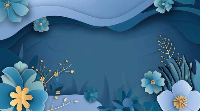 Paper Cutting Style Background - A creative and intricate design. The paper cutting technique creates a detailed and artistic backdrop.