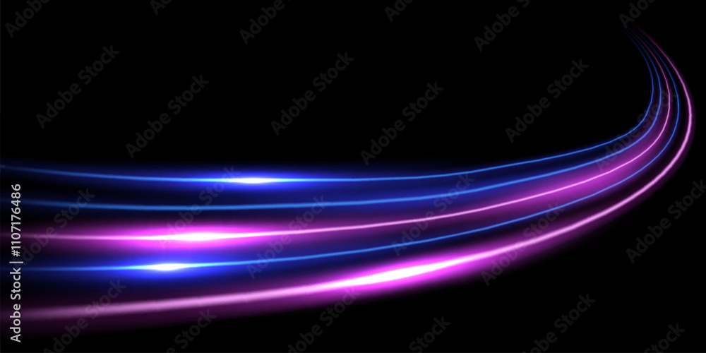 Wall mural beautiful light speed line background on black background abstract design vector illustration