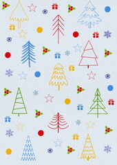 Christmas pattern, gingerbread, candle, holiday party, red, green, autumn pattern, fall, winter, berries, forest, 