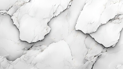 Obraz premium Elegant white marble texture with natural veining patterns.
