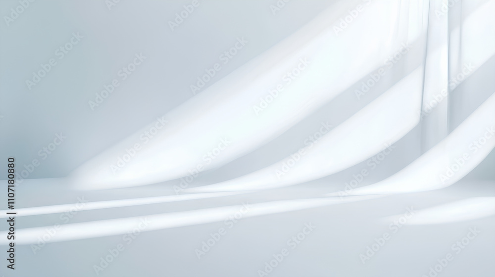 Poster abstract white studio room with light and shadow from window background for product display presenta