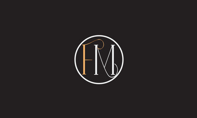 FM, MF , F , M , Abstract Letters Logo Monogram