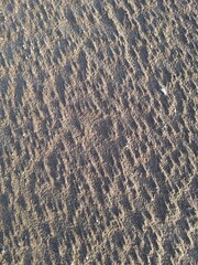 Patterns in the sand from the wind and sea 
