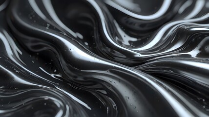 3d metallic gold liquid waving
