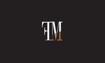 FM, MF , F , M , Abstract Letters Logo Monogram
