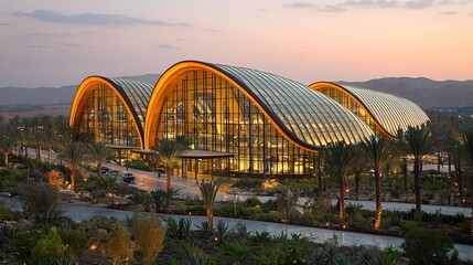 Futuristic Transportation Hub with Hyperloop Design