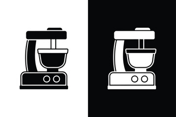 Mixer icon flat icon vector on White Background Vector Art Illustration on white background.