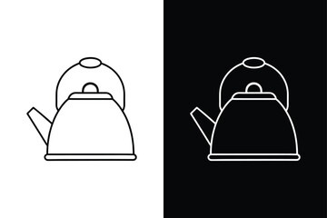 Kettle icon design vector on White Background ,Vector Art Illustration on white background.