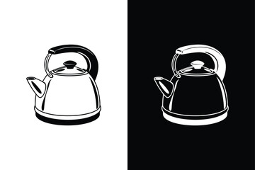 Kettle icon design vector on White Background ,Vector Art Illustration on white background.