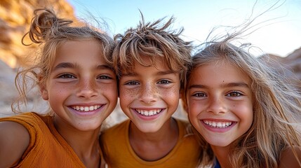 Fototapeta premium Diverse Group of Children in Urban Gardening Project