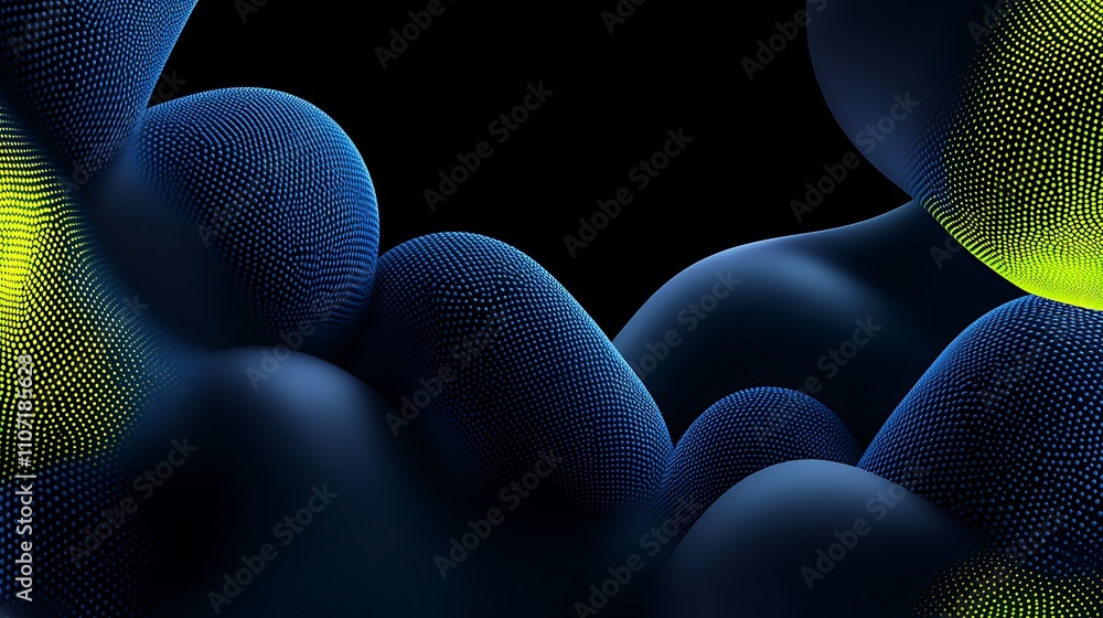 Poster Abstract Colorful Dots Background with Smooth Curves and Soft Lighting for Modern Design Projects