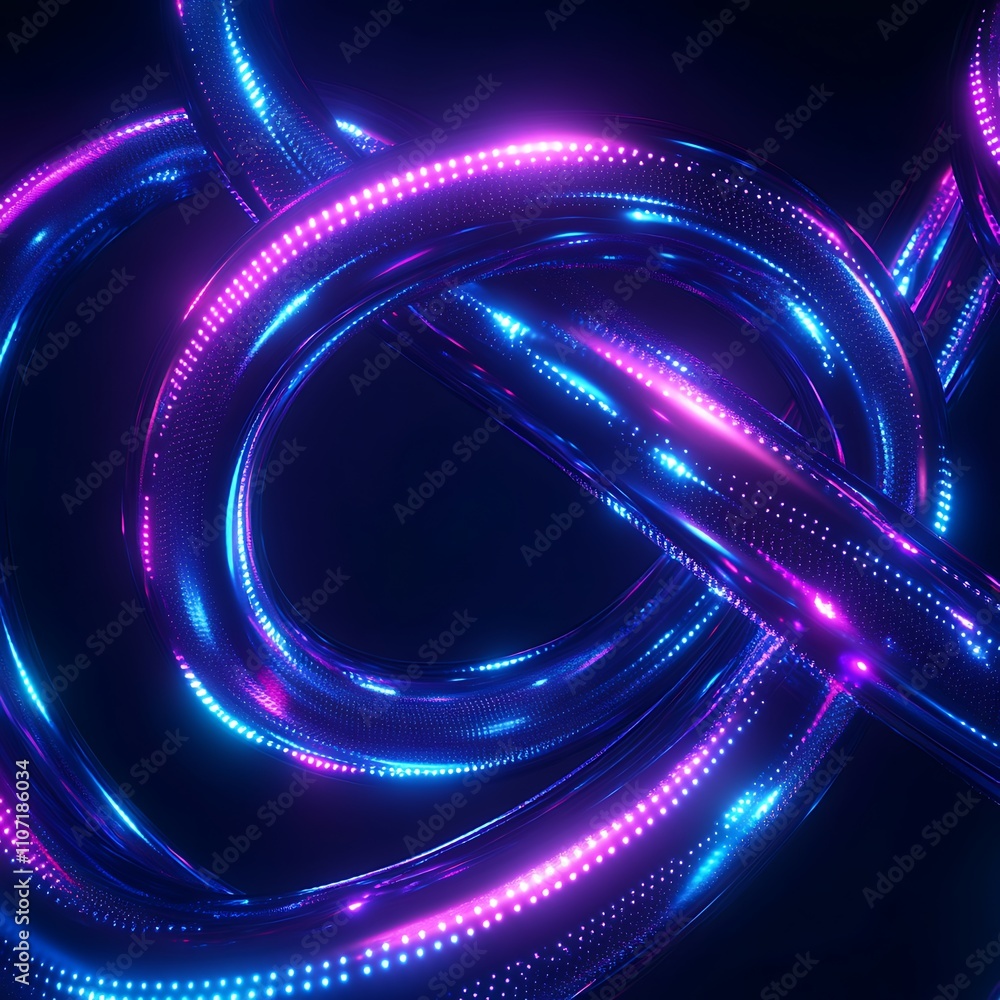 Aufkleber abstract colorful light trails twisting and twirling in a dark background for dynamic visuals