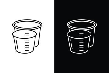 Measuring Cup Icon vector on White Background ,Vector Art Illustration on white background.