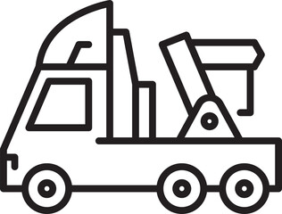 Tow Truck Line Icon