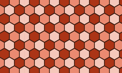 Seamless vector pattern with coral hexagons