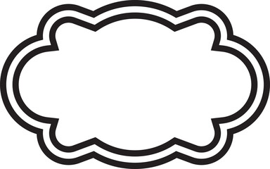 Vintage Label Frame Line Illustration
