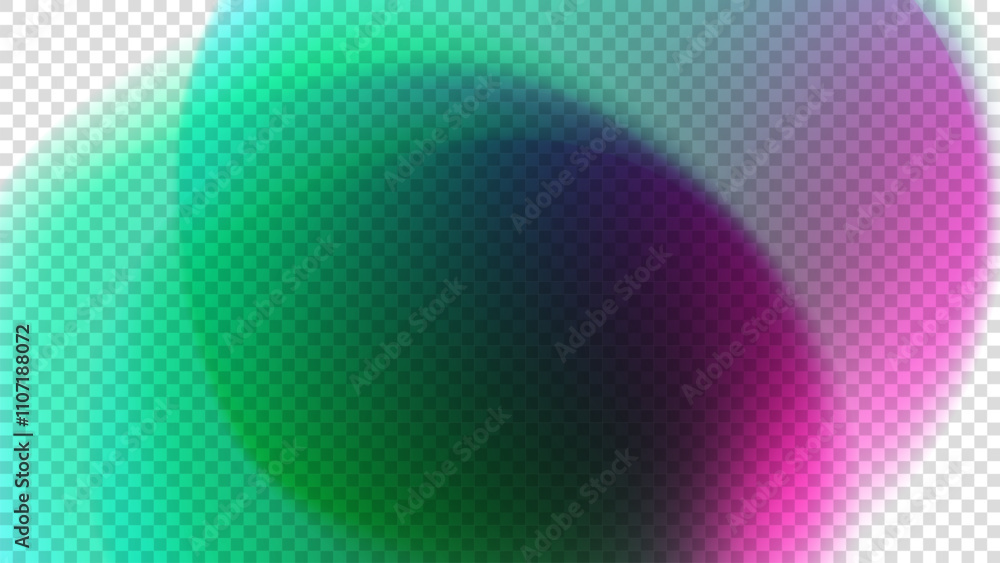 Aufkleber vibrant colored gradients on transparent background. blurred colors overlay graphic design. circle s