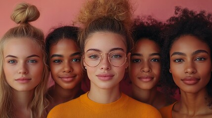 Fototapeta premium Family Portrait Emphasizing Diversity and Inclusivity