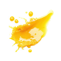 Isolated Transparent PNG of a Vibrant Yellow Splash, Perfect for Creative Design and Culinary Themes