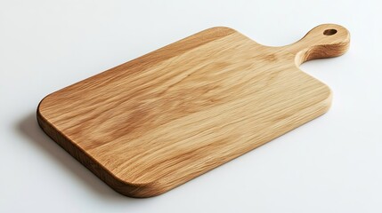 Fototapeta premium Wooden Cutting Board with Rounded Handle and Hole