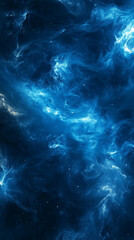 Obraz premium Blue swirling nebula, background for phone wallpaper, space theme