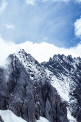 snow covered mountains