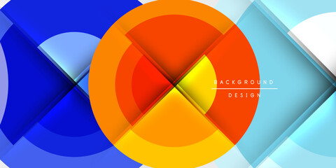 Obraz premium Target circle geometric abstract shapes. Vector Illustration For Wallpaper, Banner, Background, Card, Book Illustration, landing page