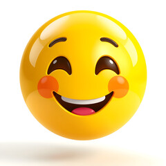Fototapeta premium Express Yourself: Popular Happy Emoticons Smiley High-quality Emojis. Generative AI.