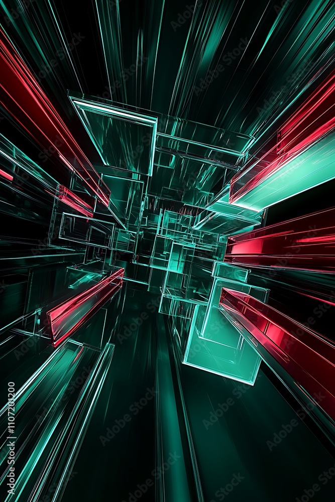 Poster Abstract Light Effects with Colorful Blocks in Dynamic Motion through Space