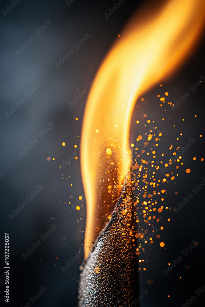 Aufkleber dynamic visual of intense flame swirling and flickering in a powerful display of heat and energy