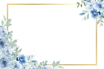 Watercolor flower frame background for wedding, birthday, card, background, invitation, wallpaper, sticker, decoration etc.