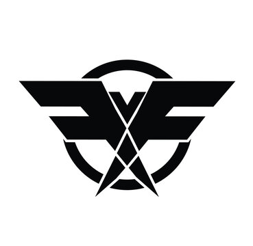 recommend clip art: FF Letter Logo Design with Circle Vector